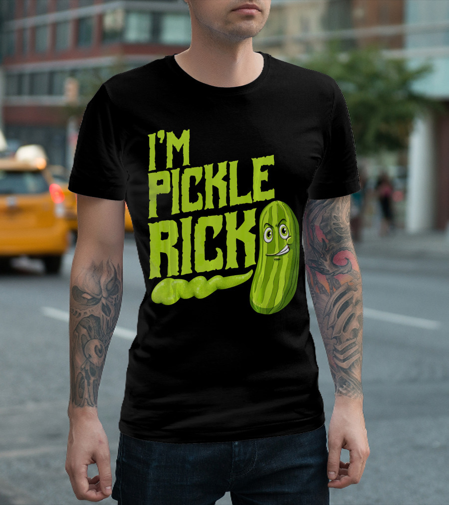 I'M PICKLE RICK Green Pickle Face T-Shirt