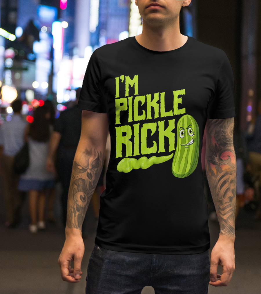 I'M PICKLE RICK Green Pickle Face T-Shirt