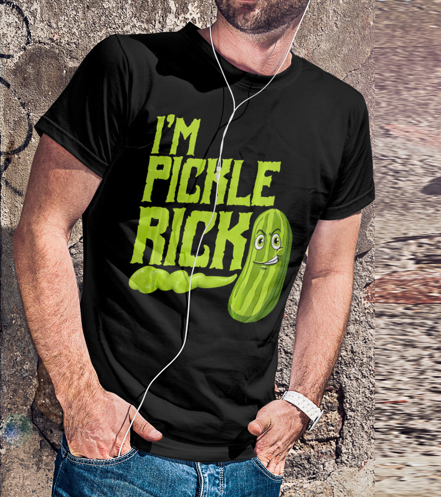 I'M PICKLE RICK Green Pickle Face T-Shirt