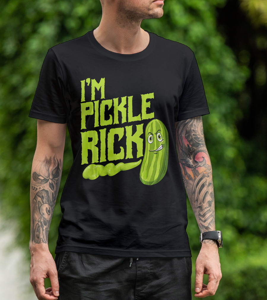 I'M PICKLE RICK Green Pickle Face T-Shirt