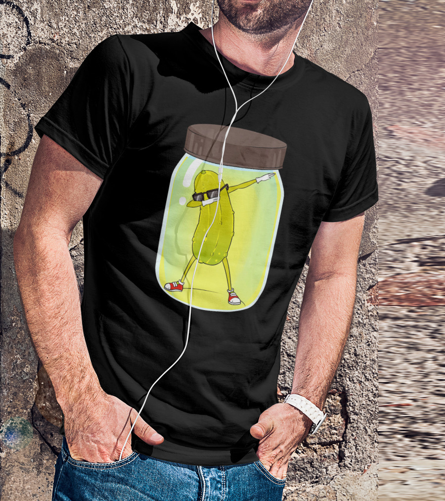 Dancing Pickle Dab In A Jar Cute Pickle Love T-Shirt