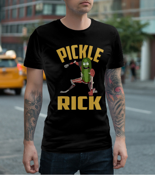 Pickle Rick Punch Rick And Morty Iconic Character Appeal T-Shirt