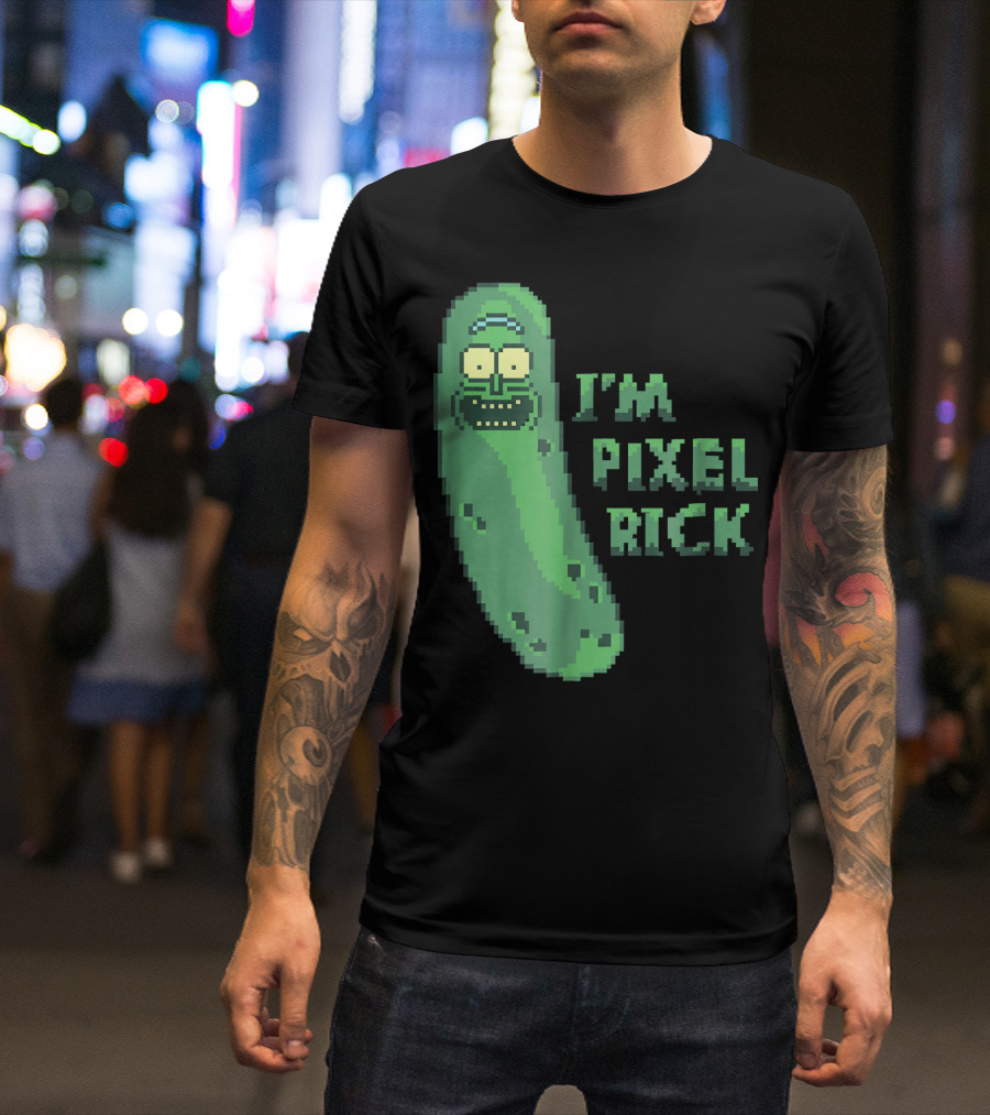 Mademark X Rick And Morty I'm Pixel Rick Pickle T-Shirt