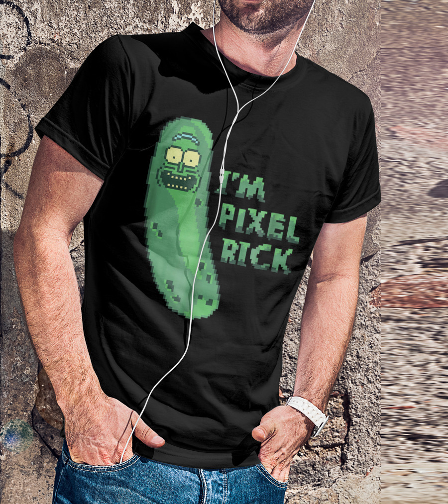Mademark X Rick And Morty I'm Pixel Rick Pickle T-Shirt