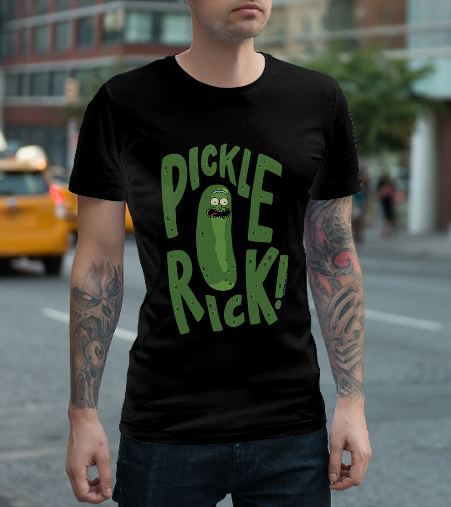 Rick and Morty Pickle Rick Pickle Drawing T-Shirt