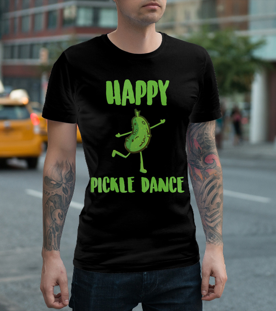 Hilarious Happy Pickle Dance With Cute Dill Pickle Animation T-Shirt