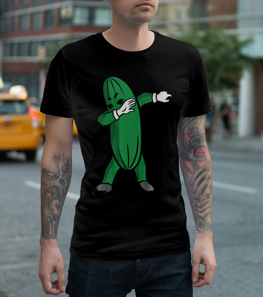 Dabbing Pickle Dance Cartoon T-Shirt
