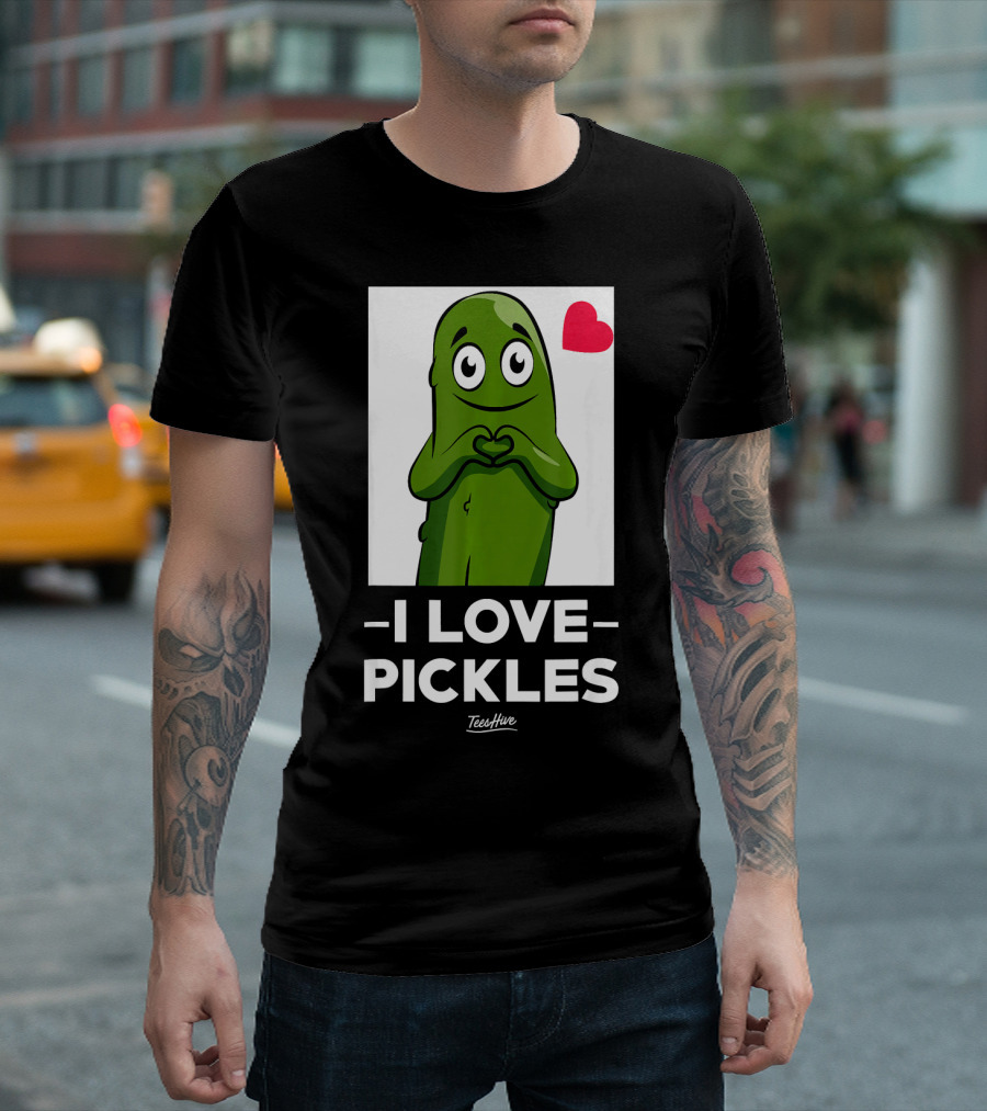 I Love Pickles Squad Heart Party T-Shirt