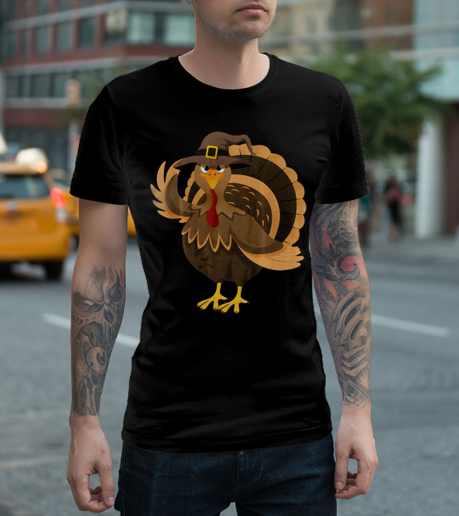 Funny Thanksgiving Turkey Dressed as Witch T-Shirt