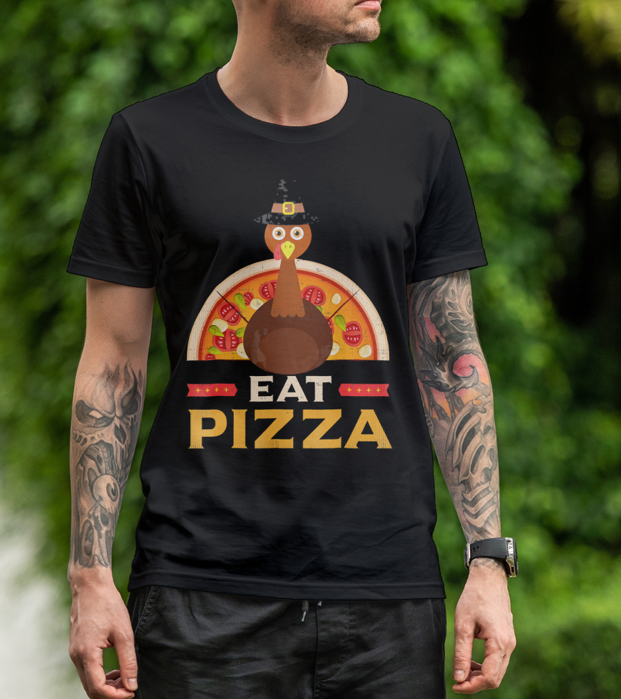 Thanksgiving Turkey Eat Pizza Pie T-Shirt