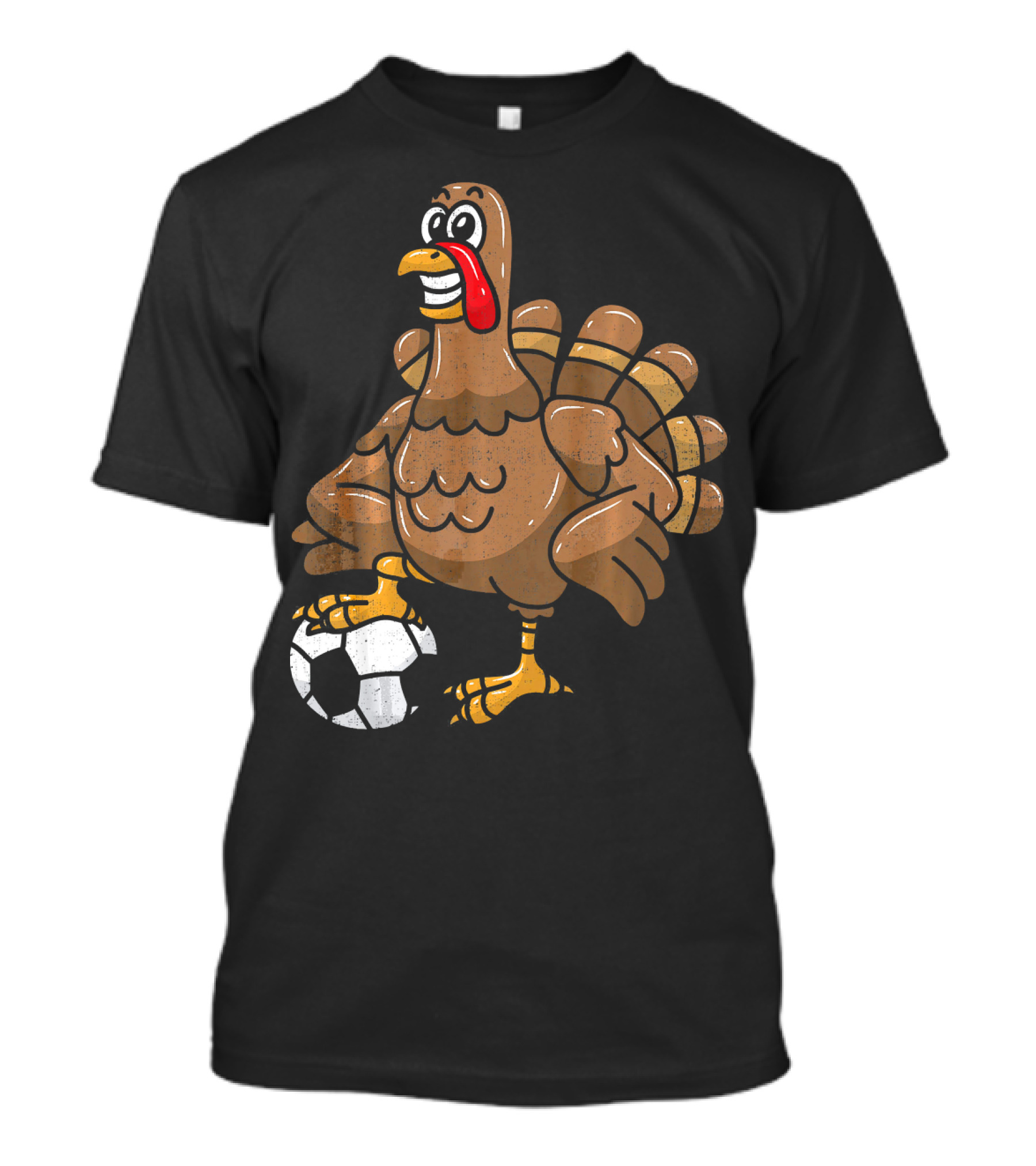 Thanksgiving Turkey Soccer Football Player T-Shirt