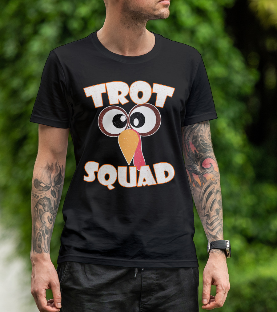Trot Squad Turkey Face Eyes And Beak T-Shirt