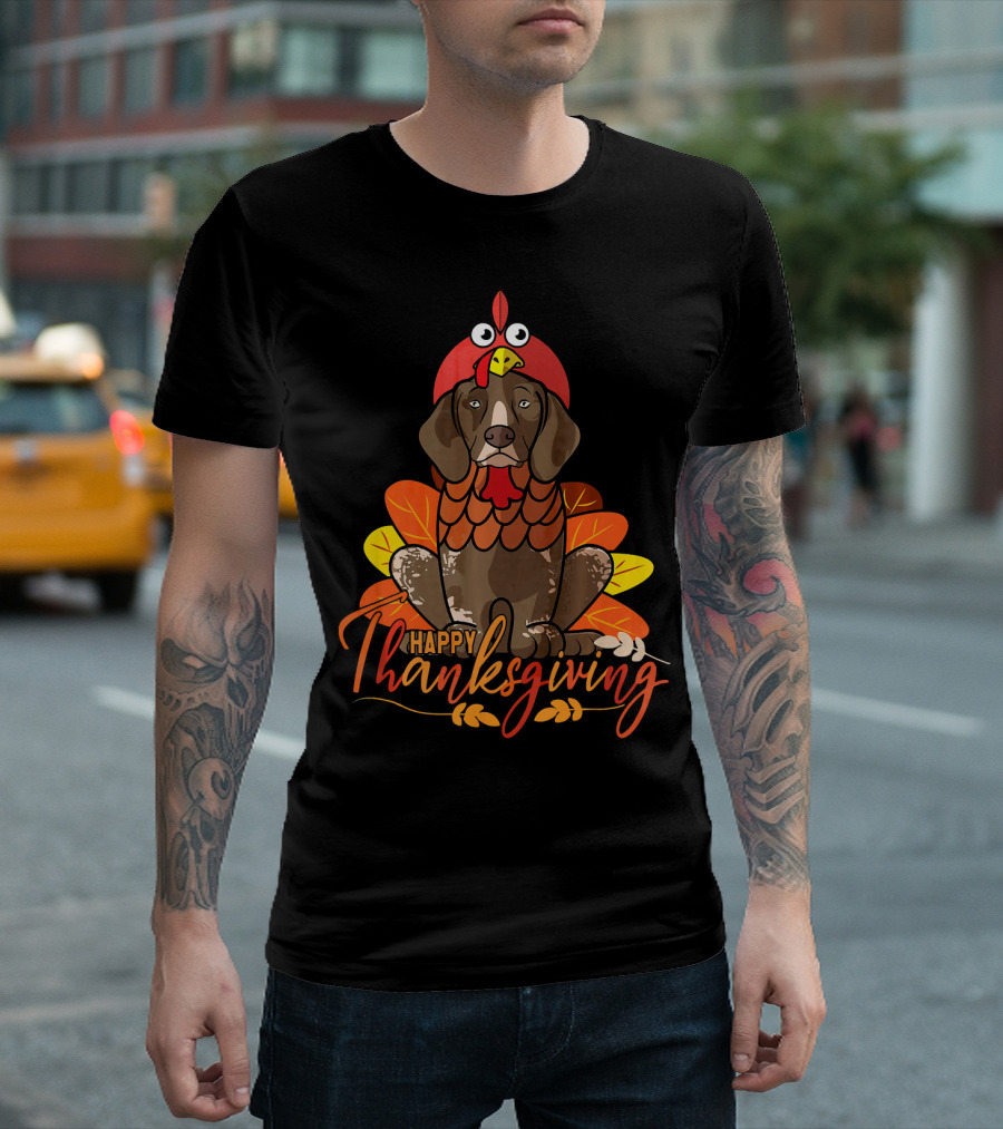 Happy Thanksgiving German Shorthaired Pointer Turkey Costume T-Shirt