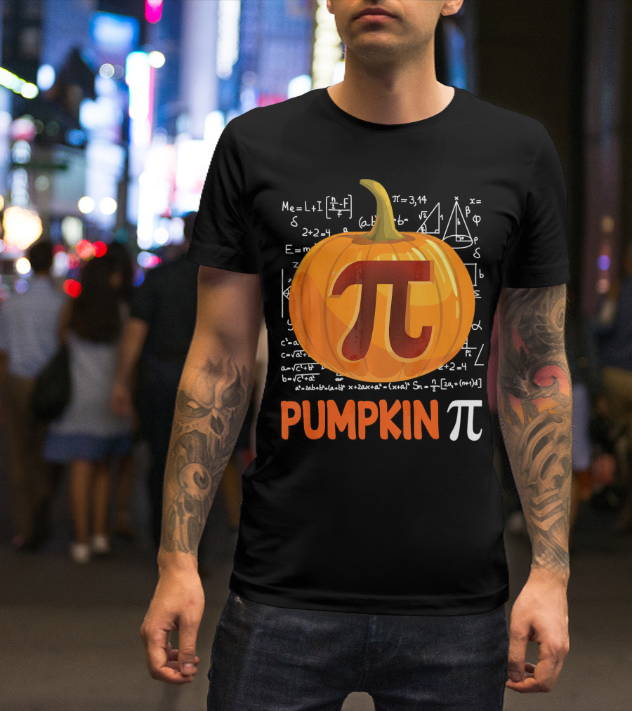 Pumpkin Pi Math Equations Halloween T-Shirt