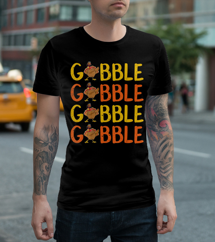 Gobble Gobble Turkey Dabbing Dance Thanksgiving T-Shirt