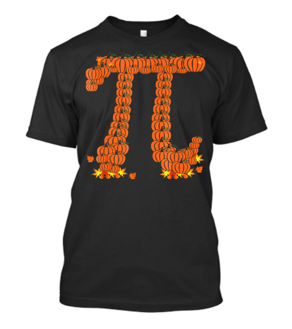Pumpkin Pi Autumn Pattern With Leaves T-Shirt