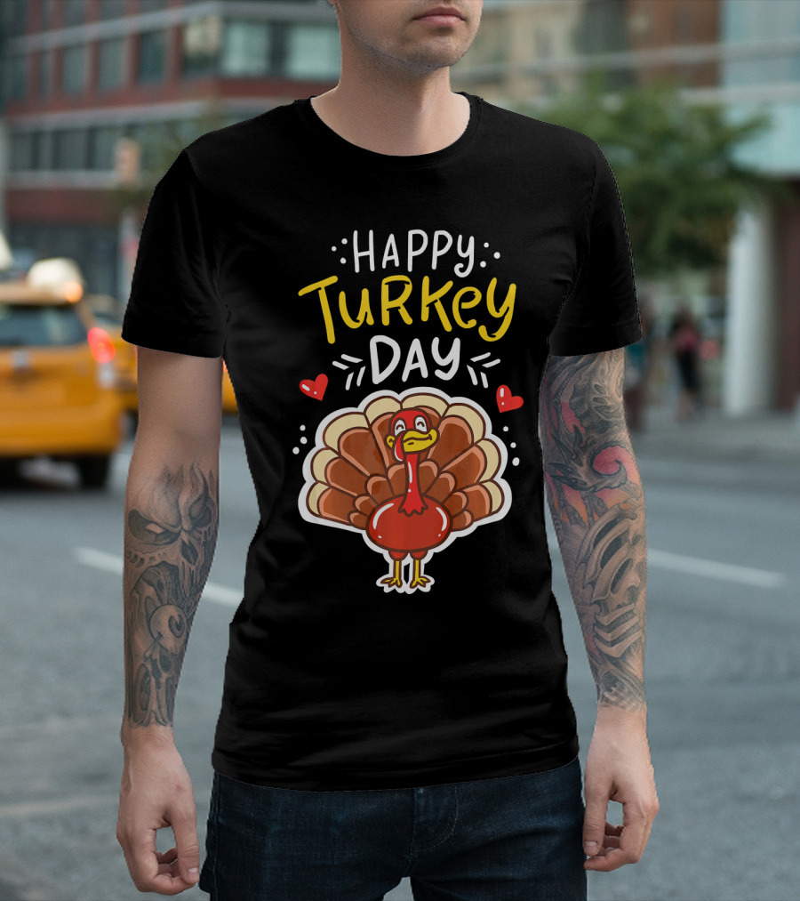 Happy Turkey Day Thanksgiving Festive T-Shirt