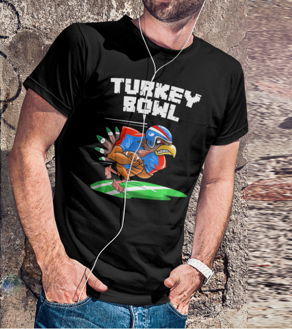 Turkey Bowl Funny Thanksgiving Football Turkey T-Shirt