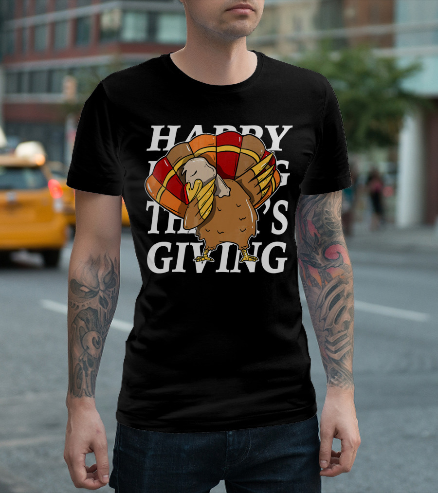 Dabbing Turkey Happy Thanksgiving T-Shirt