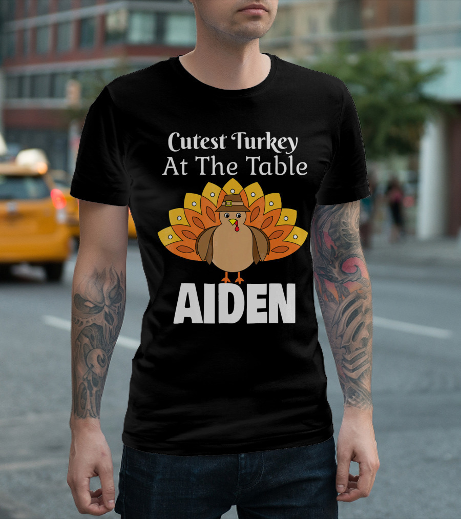 Cutest Turkey At The Table Aiden T-Shirt