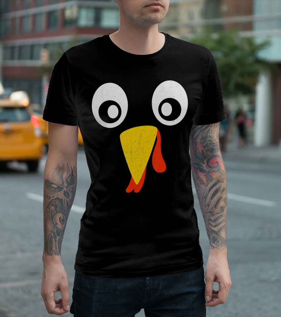 Turkey Face Pilgrim Eyes Beak and Wattle T-Shirt