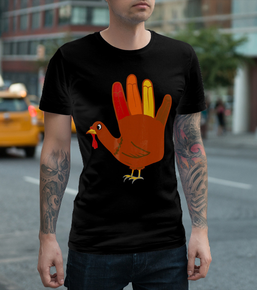 Thanksgiving Handprint Turkey T-Shirt