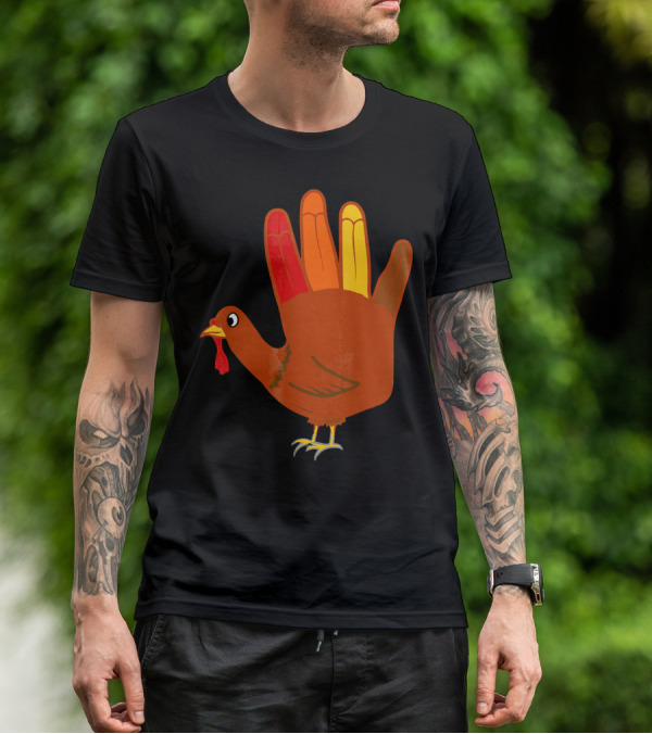 Thanksgiving Handprint Turkey T-Shirt