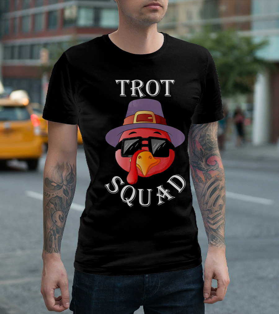 Trot Squad Turkey in Glasses and Hat T-Shirt