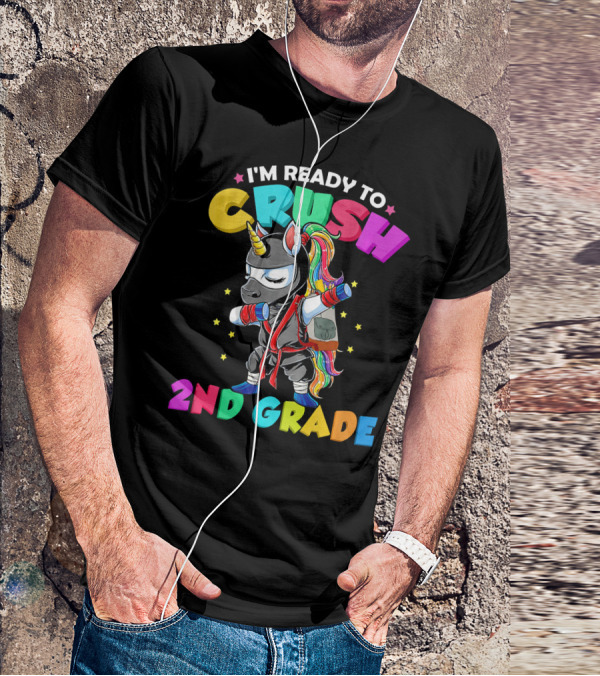I'm Ready To Crush 2nd Grade Dabbing Unicorn Ninja T-Shirt