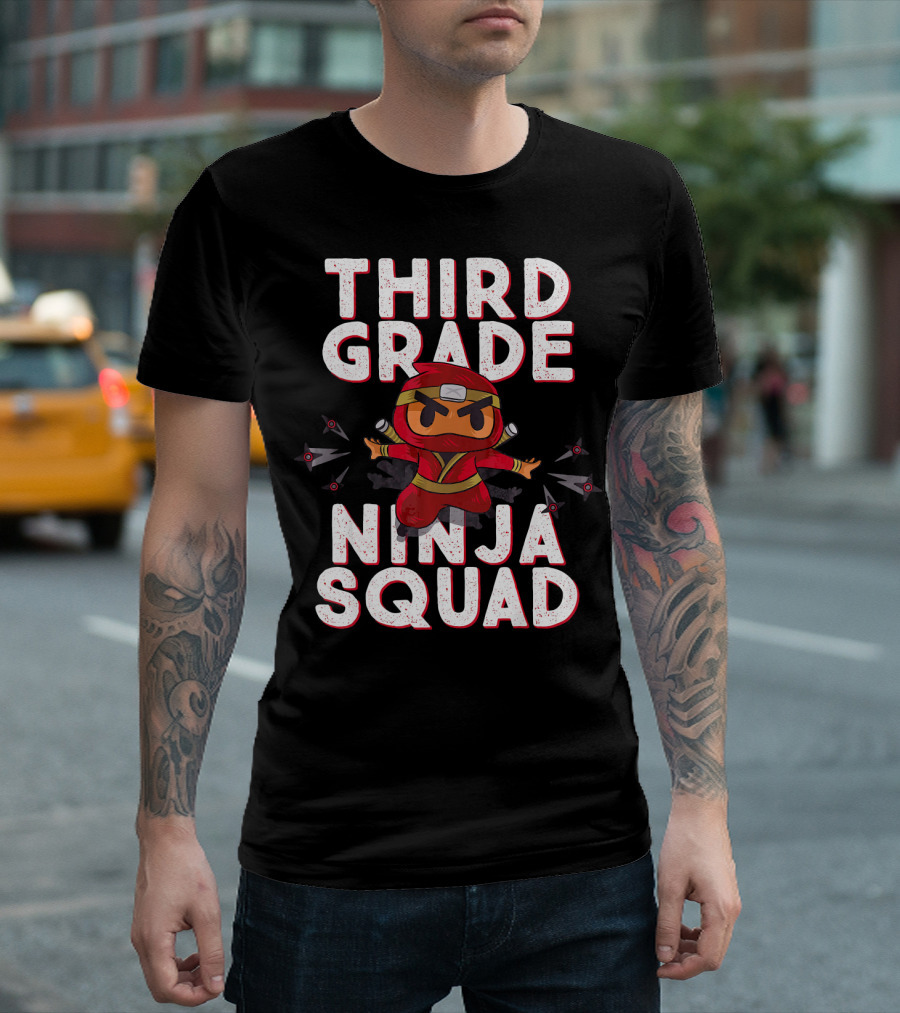 Third Grade Ninja Squad Fun Back to School T-Shirt