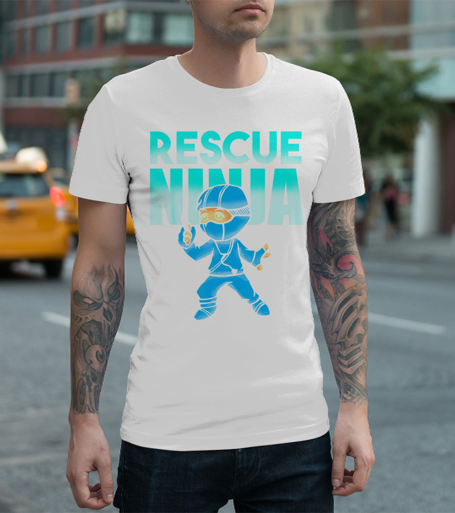 Rescue Ninja Nurses Nursing Day Men Pediatric Hero T-Shirt