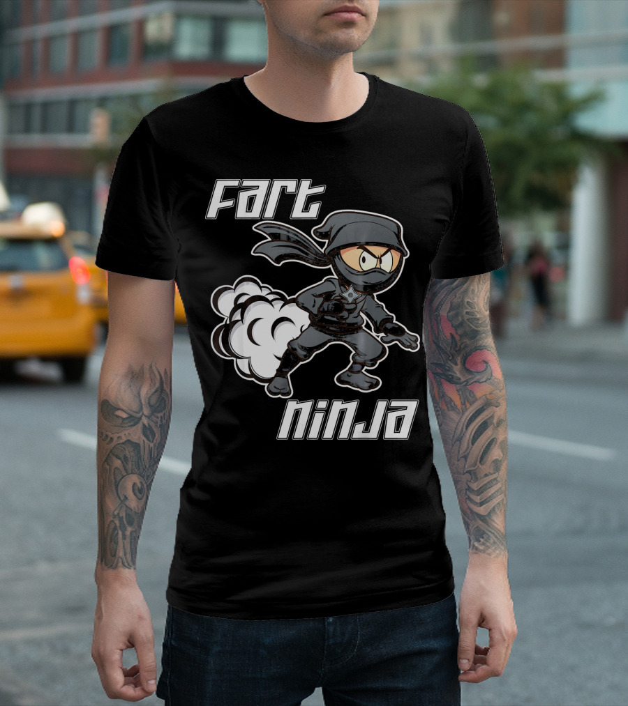 Funny Fart Ninja Farting Joke Ninja T-Shirt