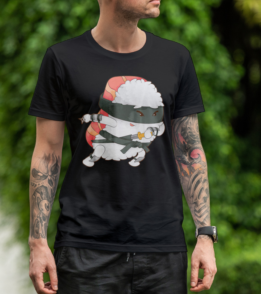 Funny Cute Sushi Ninja Maki Lover Japan T-Shirt