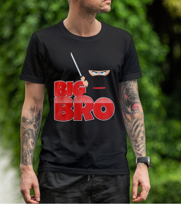 Big Bro Ninja Big Brother With Sword And Mask T-Shirt