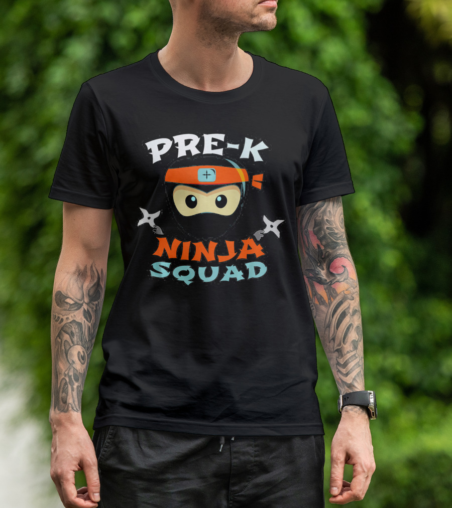 Pre-K Ninja Squad Back To School First Day T-Shirt