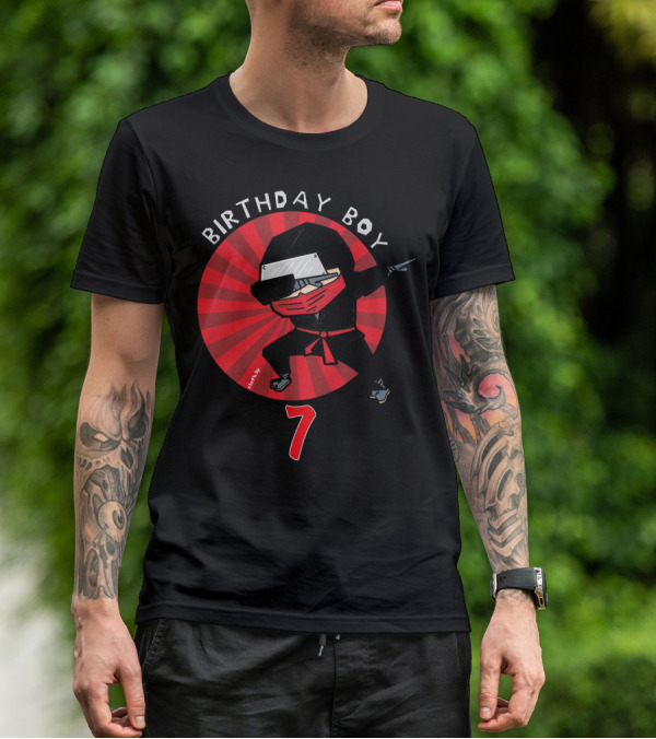 Birthday Boy 7 Ninja T-Shirt