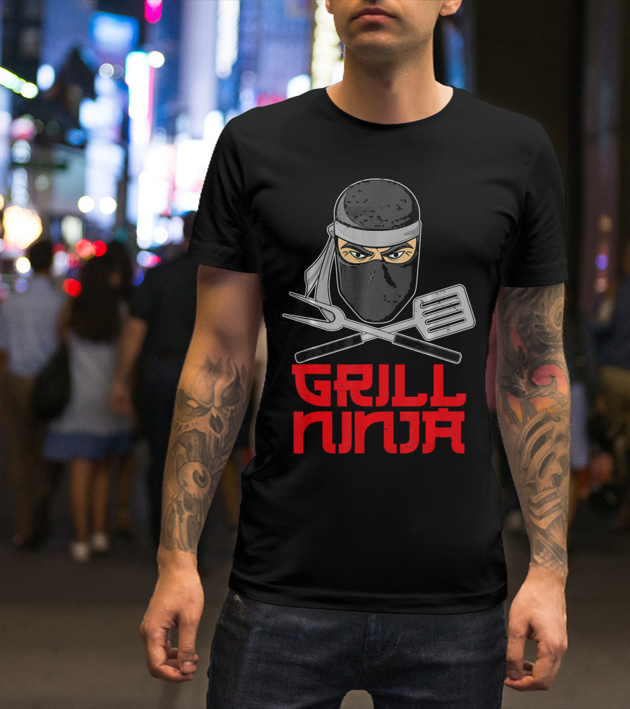 Grill Ninja Funny Barbeque Hibachi Cooking Gear T-Shirt