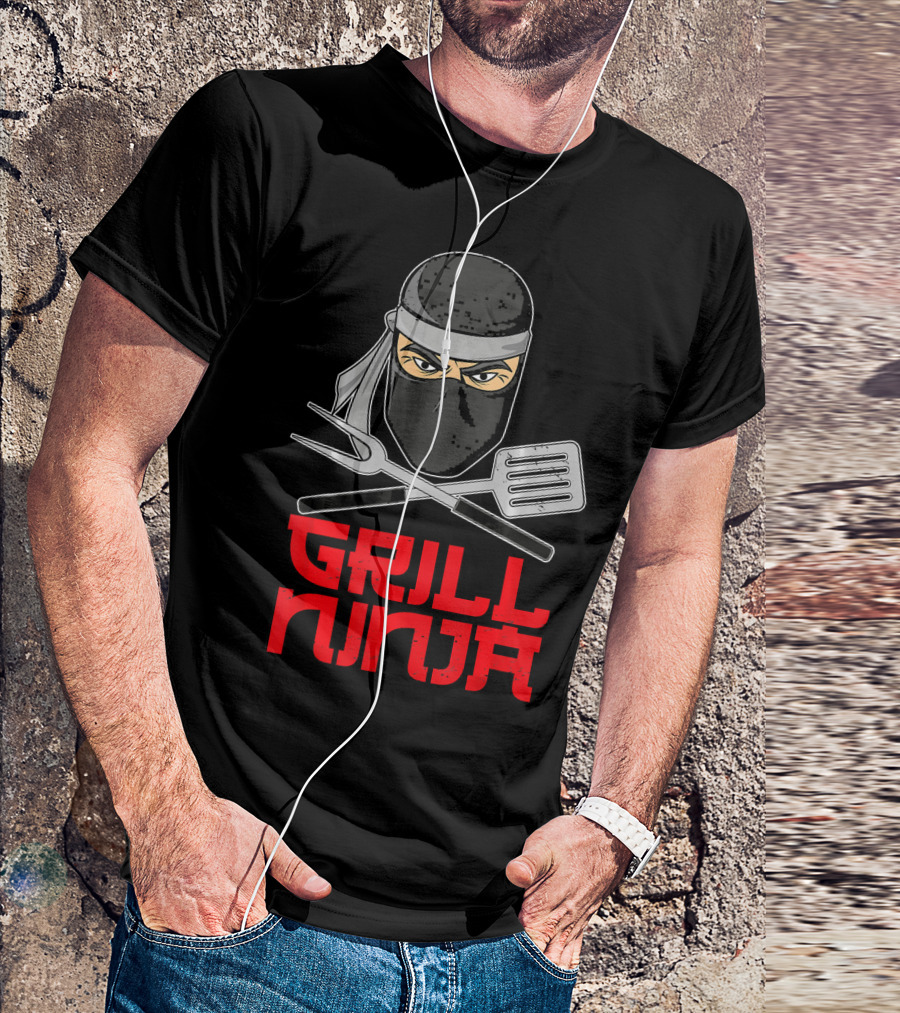 Grill Ninja Funny Barbeque Hibachi Cooking Gear T-Shirt