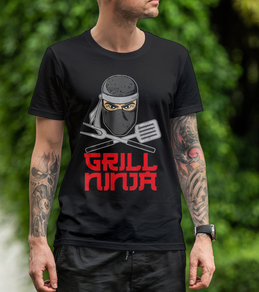 Grill Ninja Funny Barbeque Hibachi Cooking Gear T-Shirt