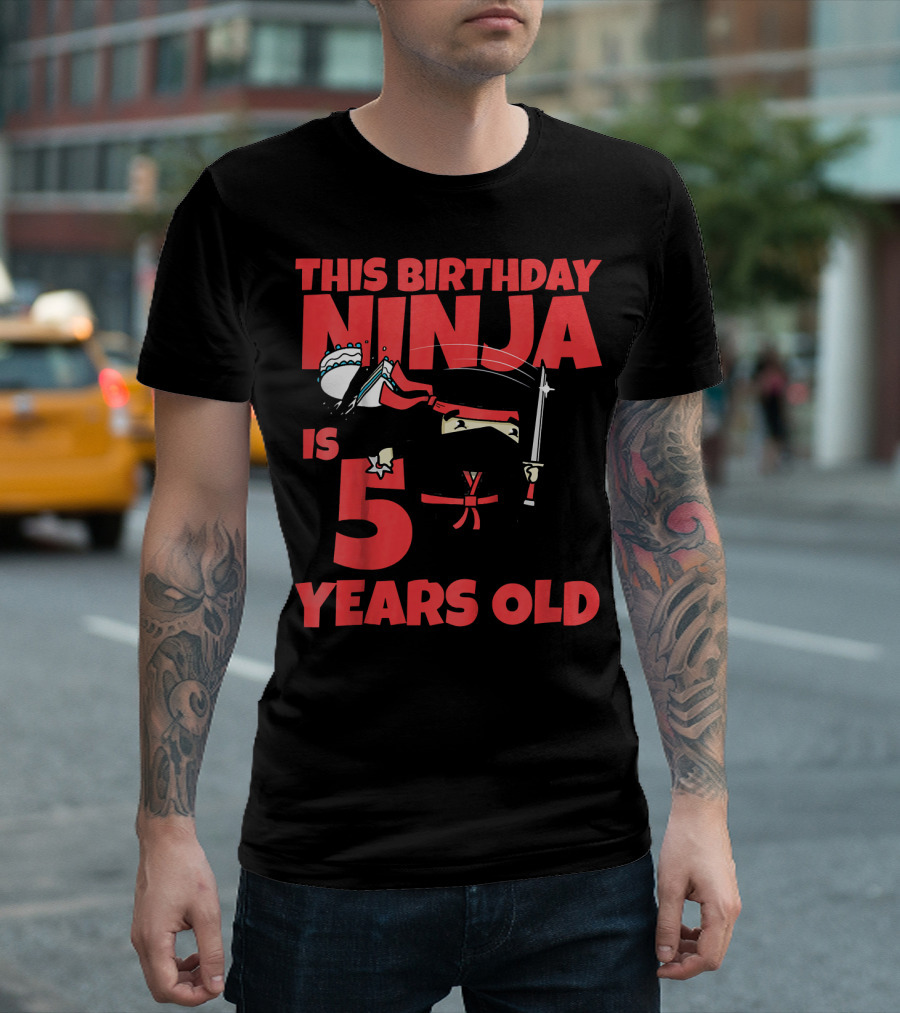 This Birthday Ninja Is 5 Years Old T-Shirt