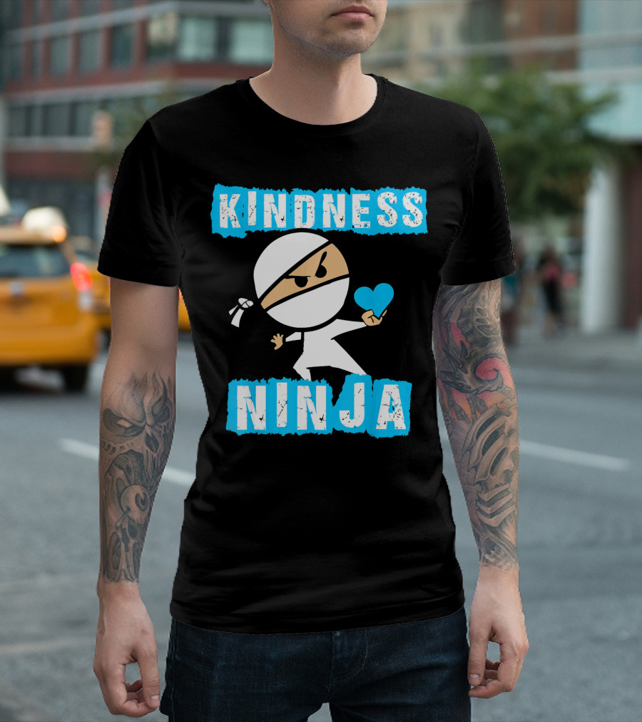 Kindness Ninja Heart-Driven Warrior T-Shirt