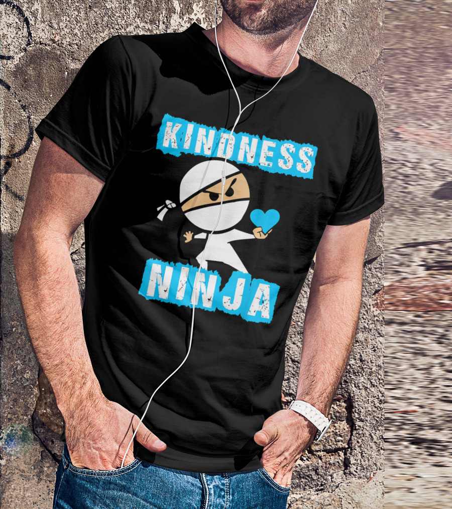 Kindness Ninja Heart-Driven Warrior T-Shirt