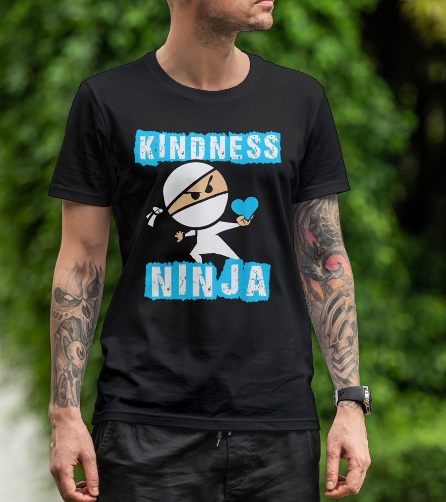 Kindness Ninja Heart-Driven Warrior T-Shirt