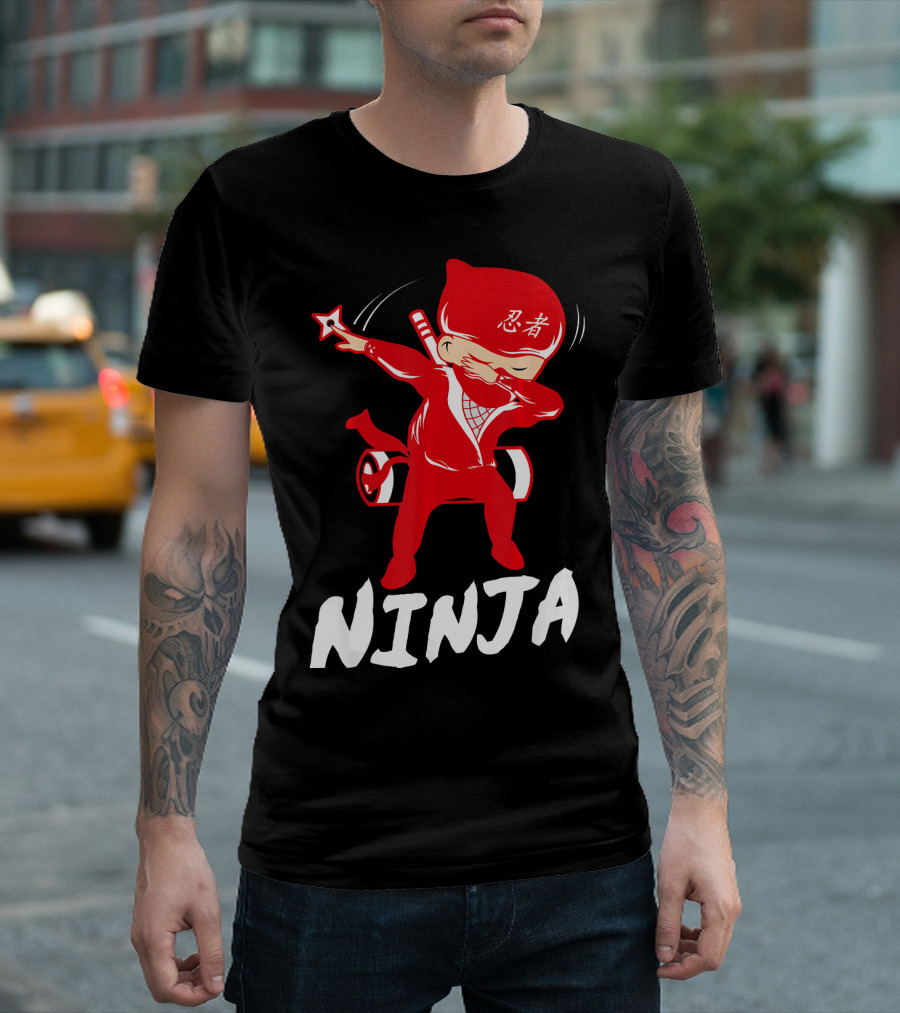 Ninja Dabbing Funny Martial Arts Star T-Shirt