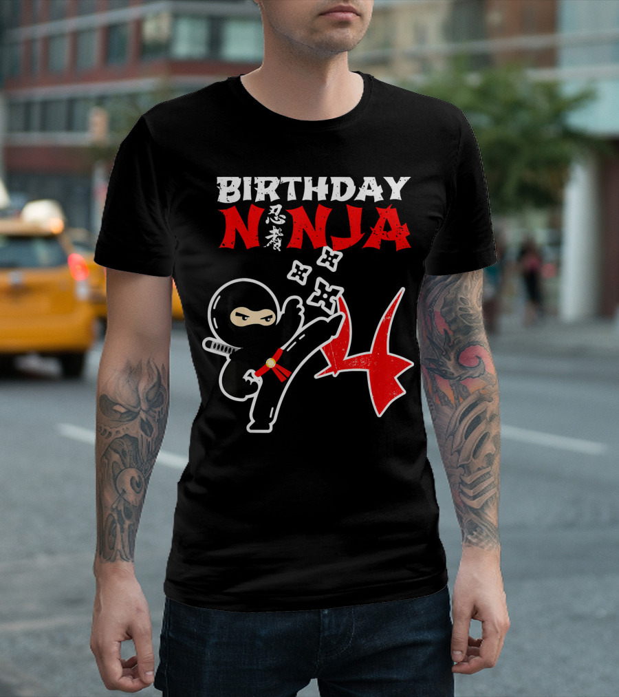 BIRTHDAY NINJA Party Supplies Kick Action T-Shirt