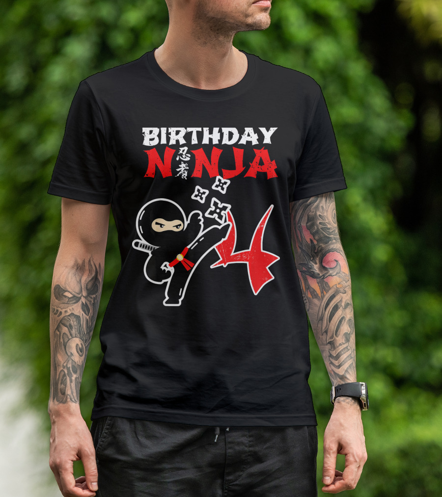 BIRTHDAY NINJA Party Supplies Kick Action T-Shirt