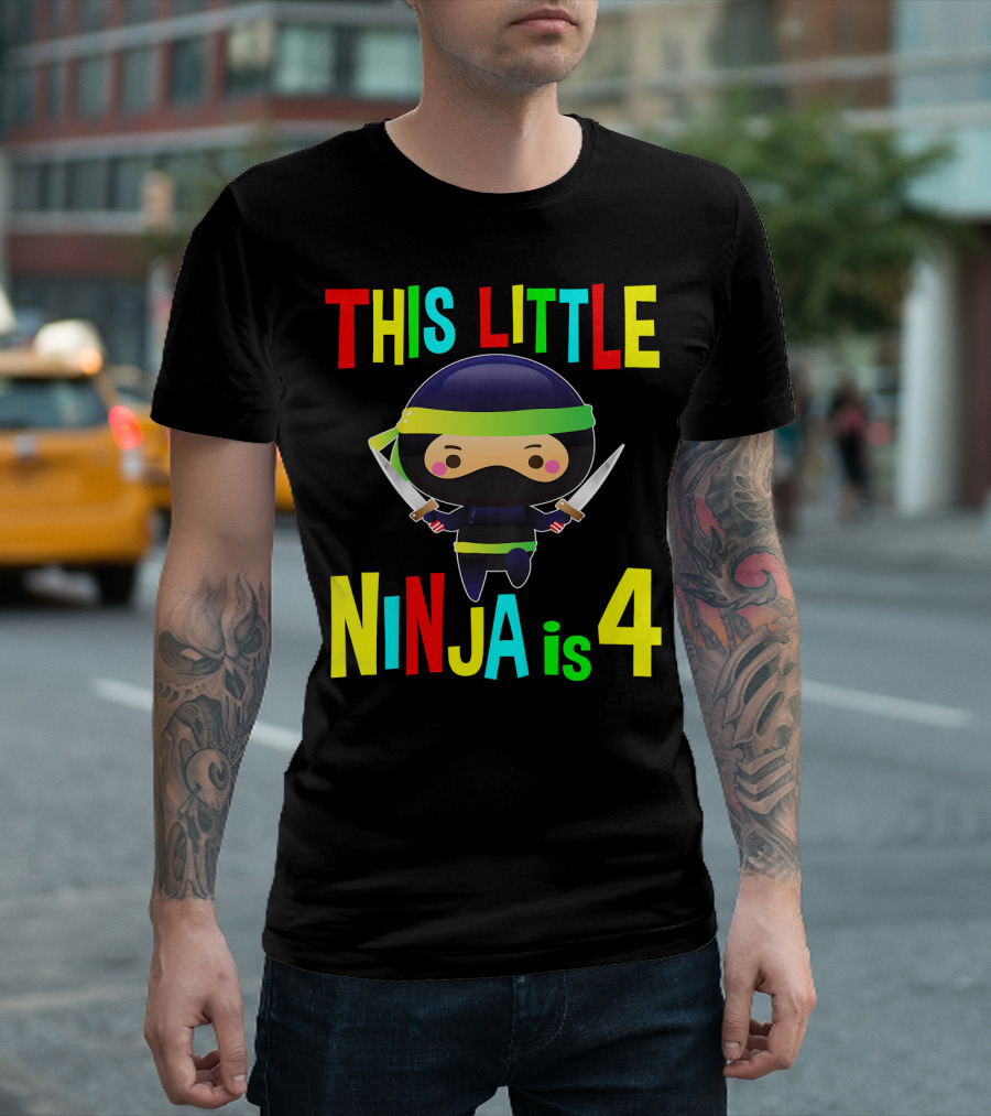 This Little Ninja is 4 T-Shirt