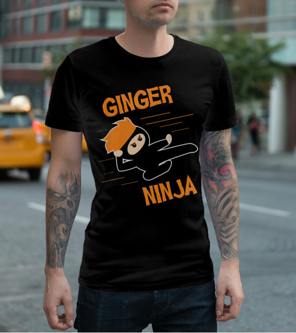 Ginger Ninja Red Hair Funny Kick T-Shirt