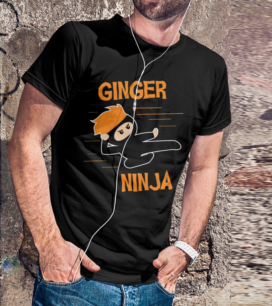 Ginger Ninja Red Hair Funny Kick T-Shirt