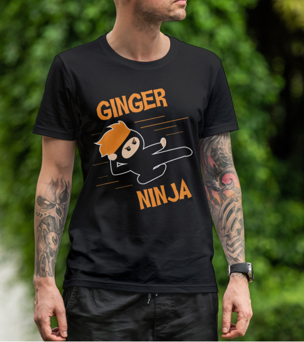 Ginger Ninja Red Hair Funny Kick T-Shirt